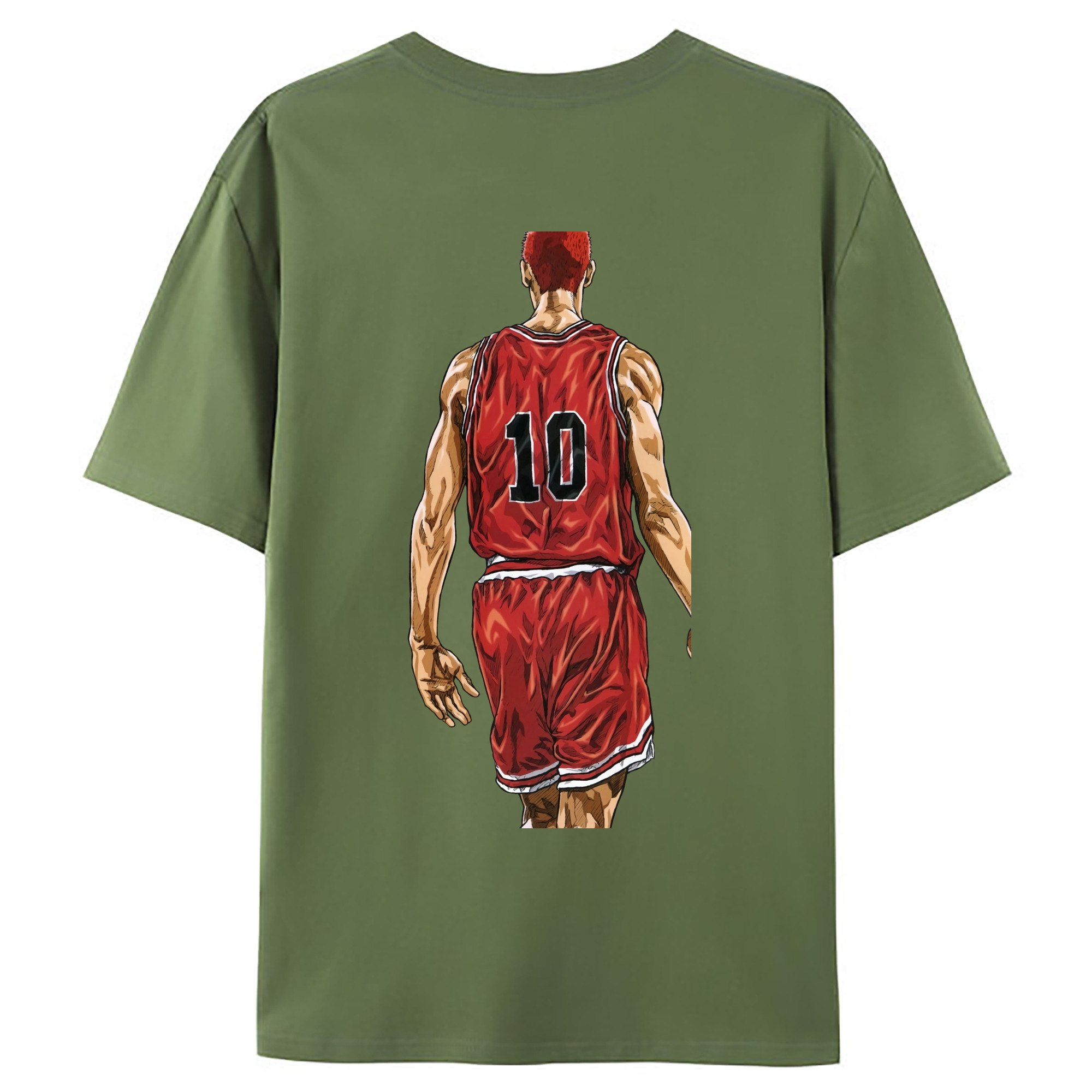 （画像用） SLAM DUNK／スラムダンク 綿100％ メンズ半袖Tシャツ（バックプリント） 通気性